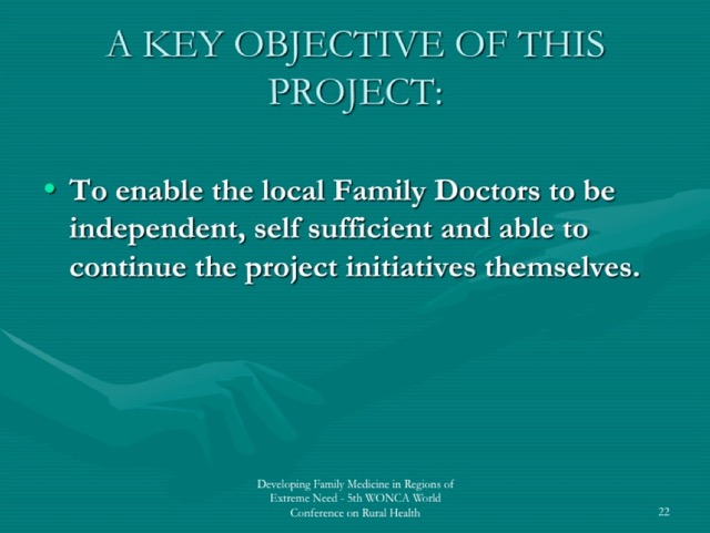 Developing Family Medicine in Regions of Extreme Need 022